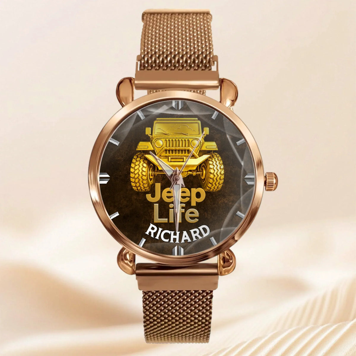 Off Road Car Customized Watch - Personalized Name & Jeep - Gifts For Him, Her
