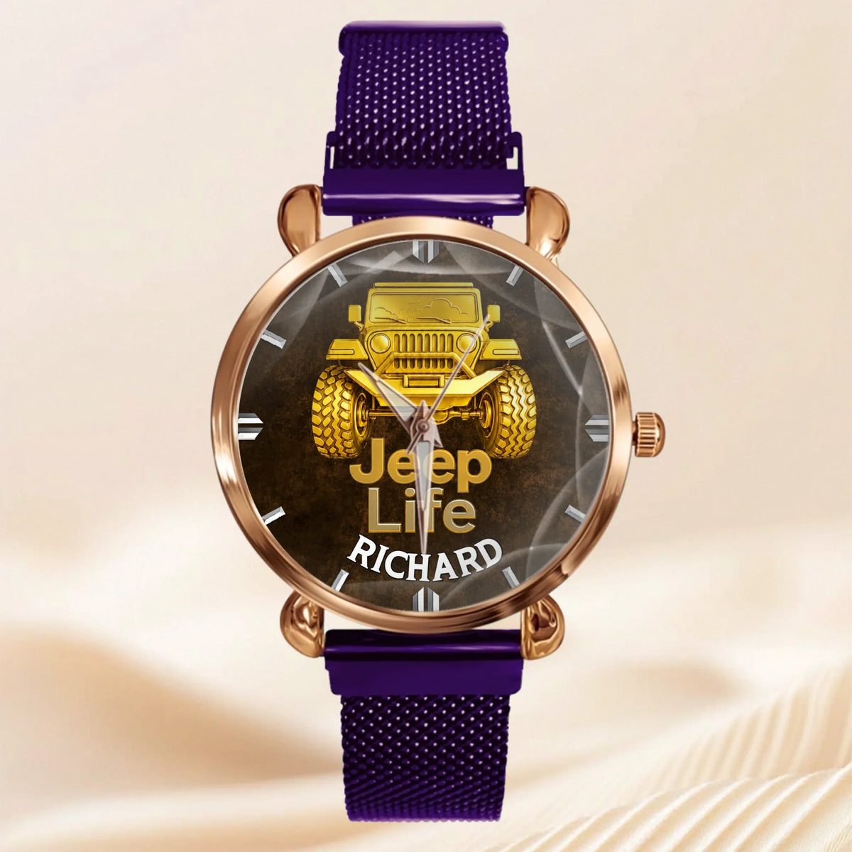 Off Road Car Customized Watch - Personalized Name & Jeep - Gifts For Him, Her