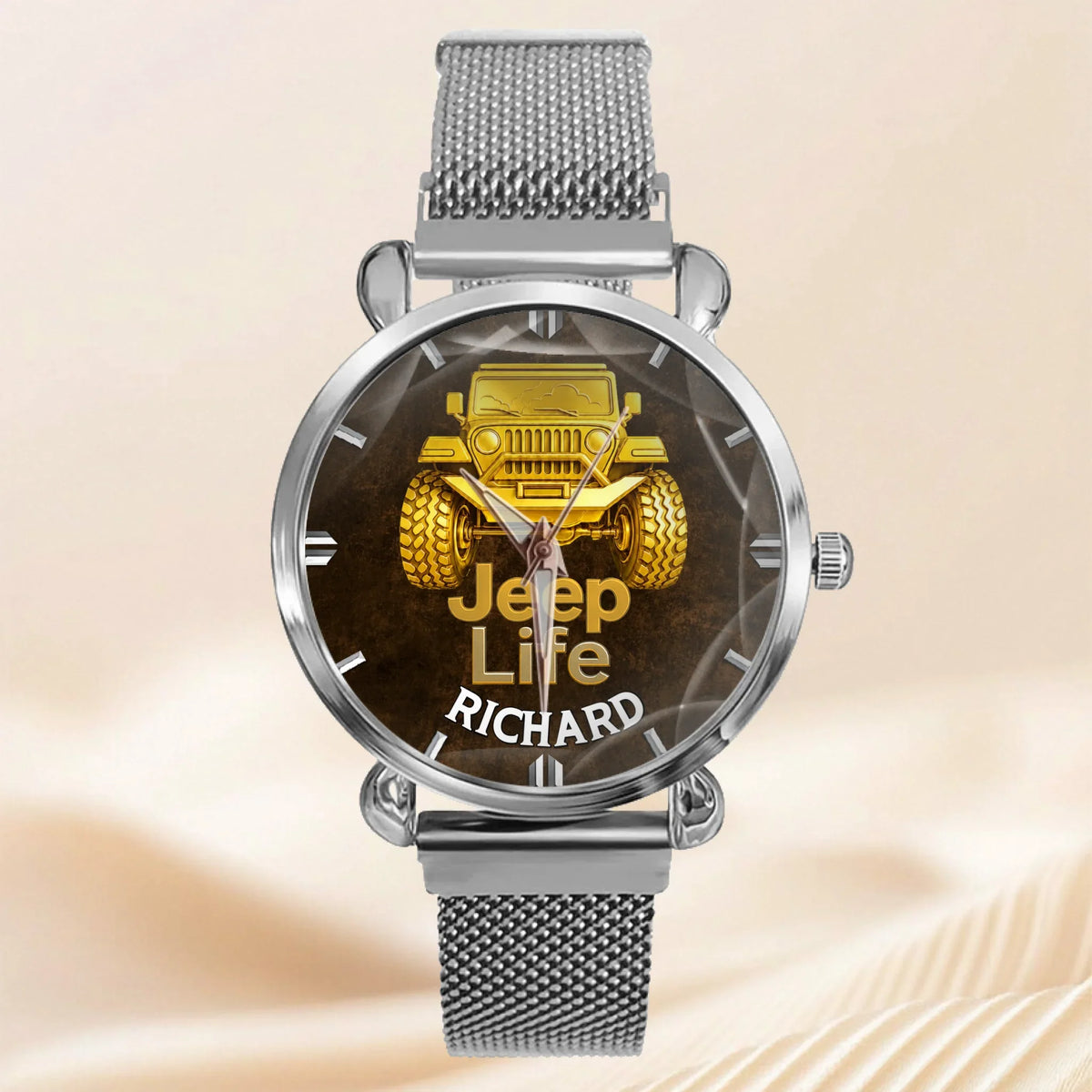 Off Road Car Customized Watch - Personalized Name & Jeep - Gifts For Him, Her